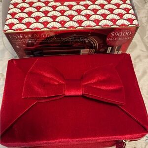Estee Lauder Red Bow Cosmetic Bag